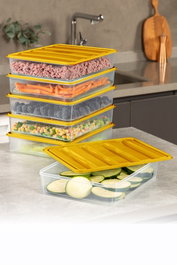 Hermia Set de 4 Cajas de Almacenaje Naranja